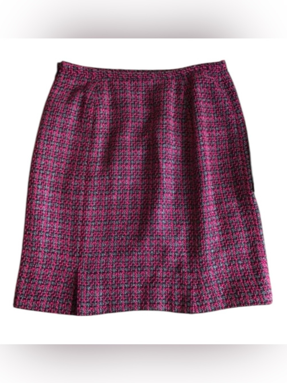 Pendleton Skirt Tweed Size 16 Pink Black Vintage Fall Office Siren Career Casual